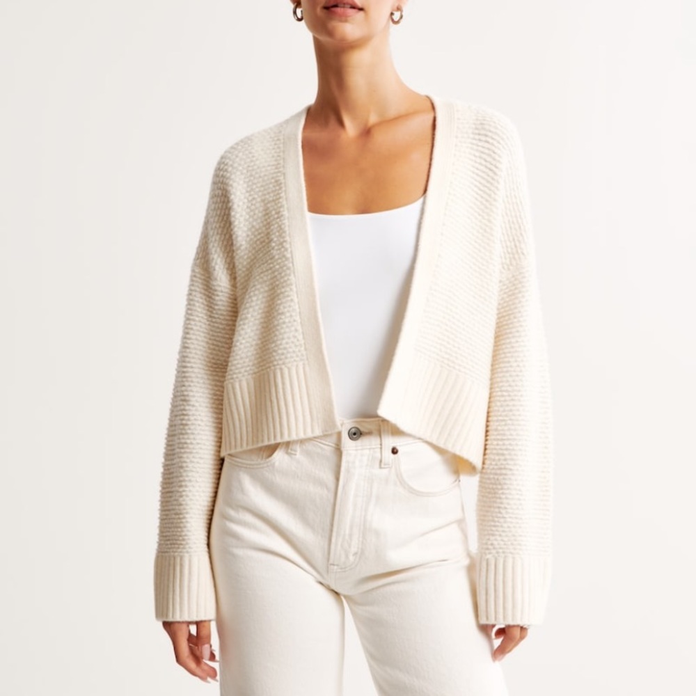 Abercrombie Knit Cream Cardigan